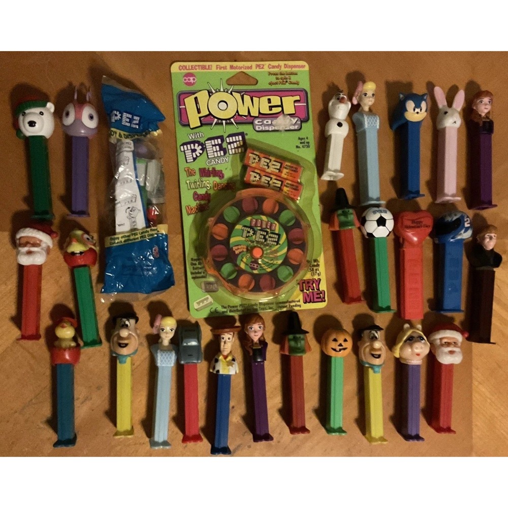 Lot Of 27 Pez‎ And Power Candy Dispensers,